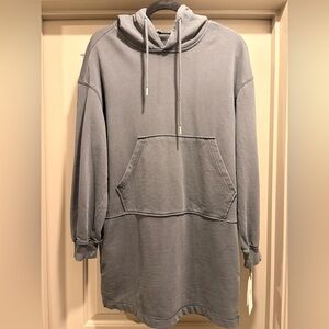 7 For All Mankind Charcoal Hoodie Dress
